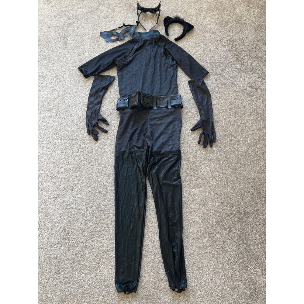 Rubies The Dark Knight Rises Catwoman Adult Costume Set Small Jumpsuit Mask Belt - Picture 2 of 11